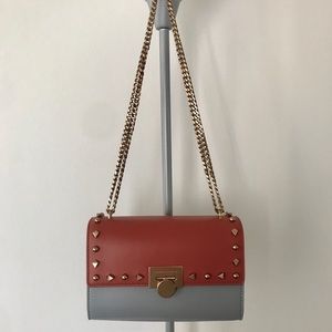 Charles Keith studded push lock chain handbag
